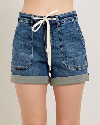 JUDY BLUE HIGH RISE CUFF DENIM SHORTS