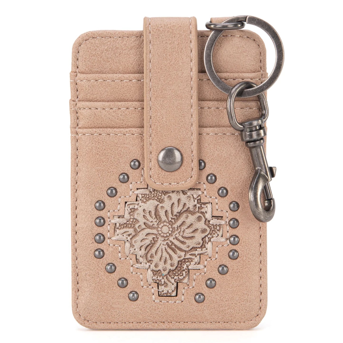 Montana West Tooled Collection Mini Key Ring Card Case