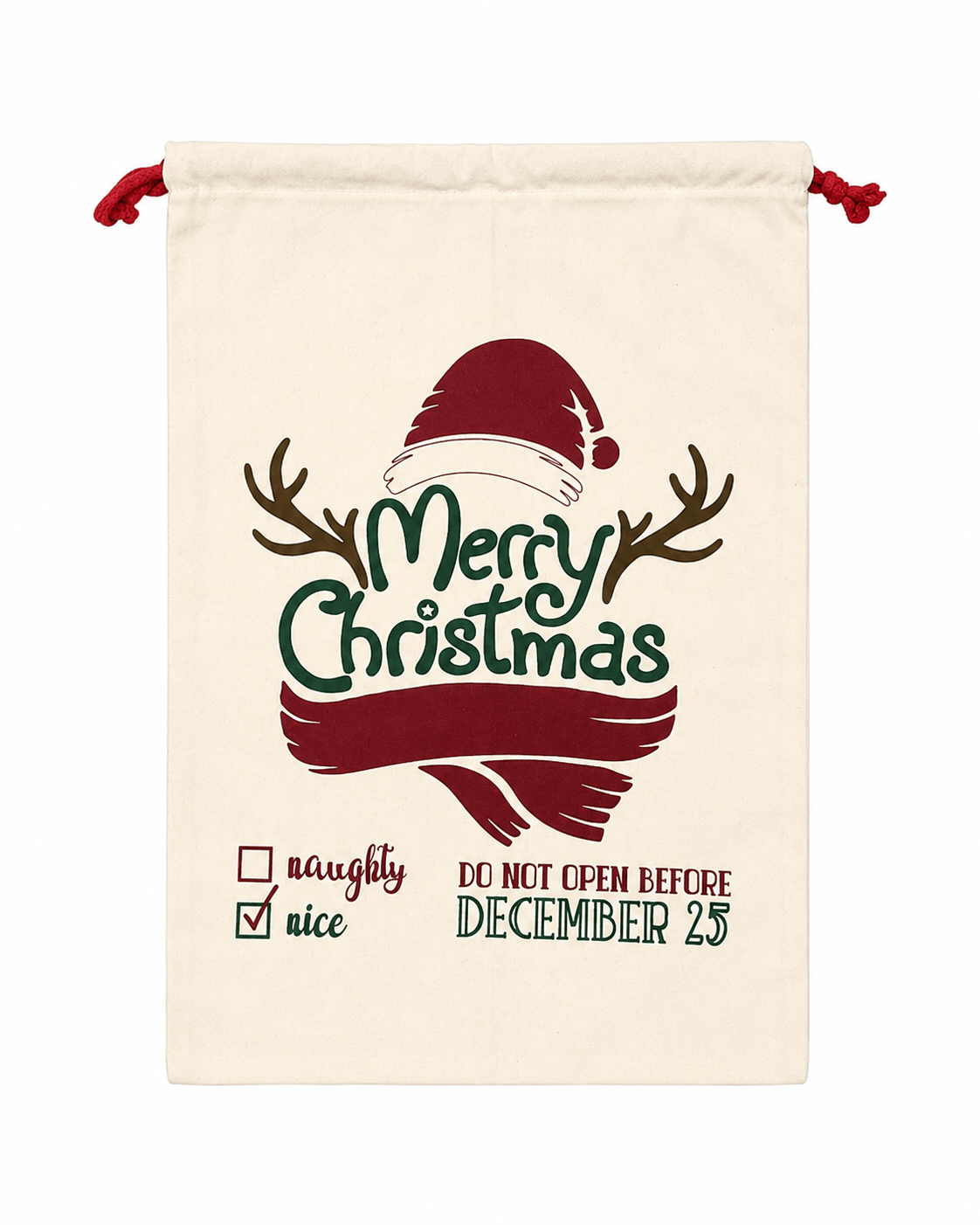 Santa Sack - Merry Christmas Santa Hat