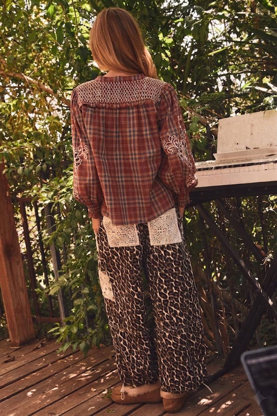 Plus Leopard Printed Bubble Pants