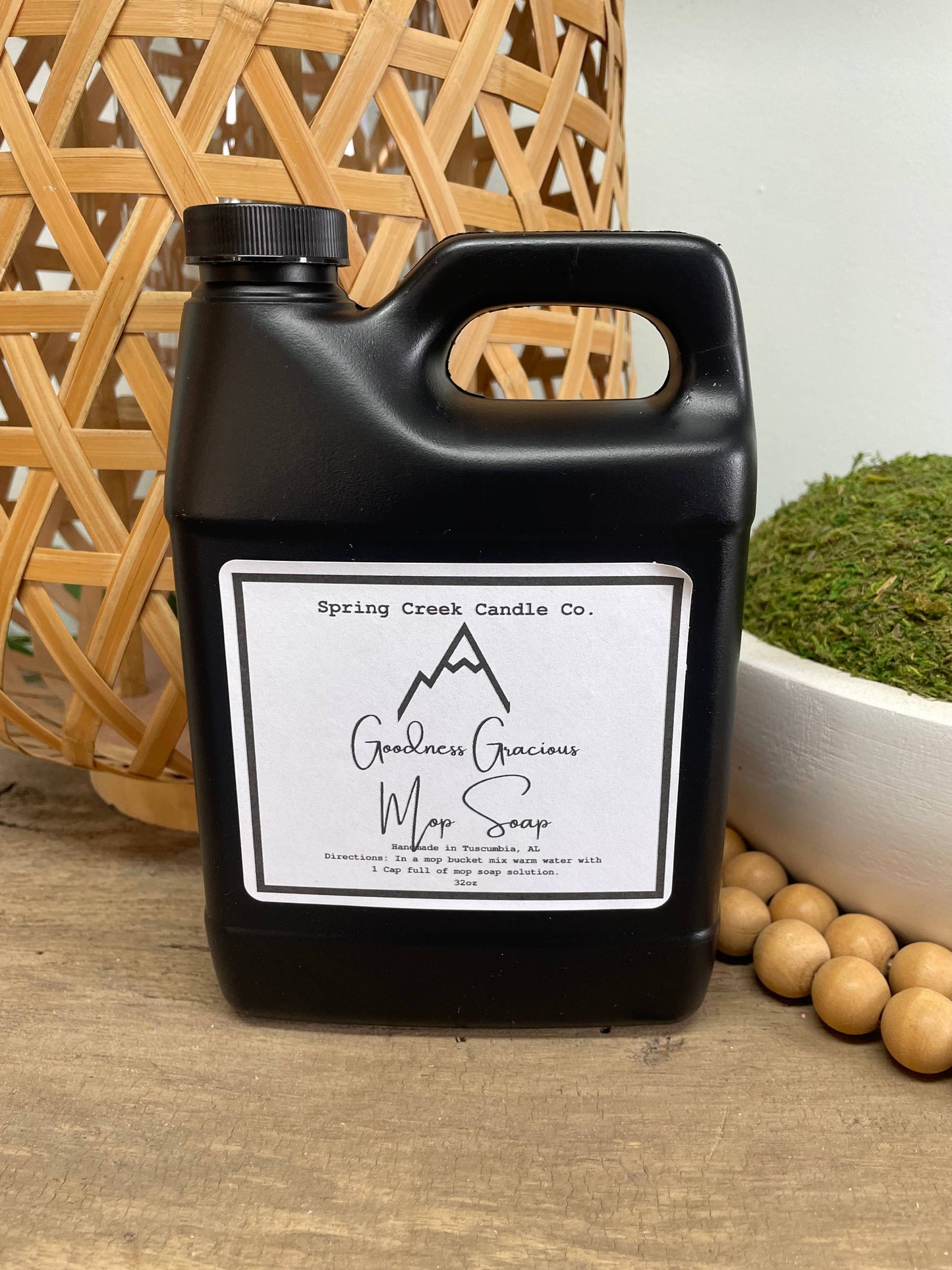 Mop Soap | Mop Soap Cleaner | White Bottle: Mahogany Teakwood / 32oz