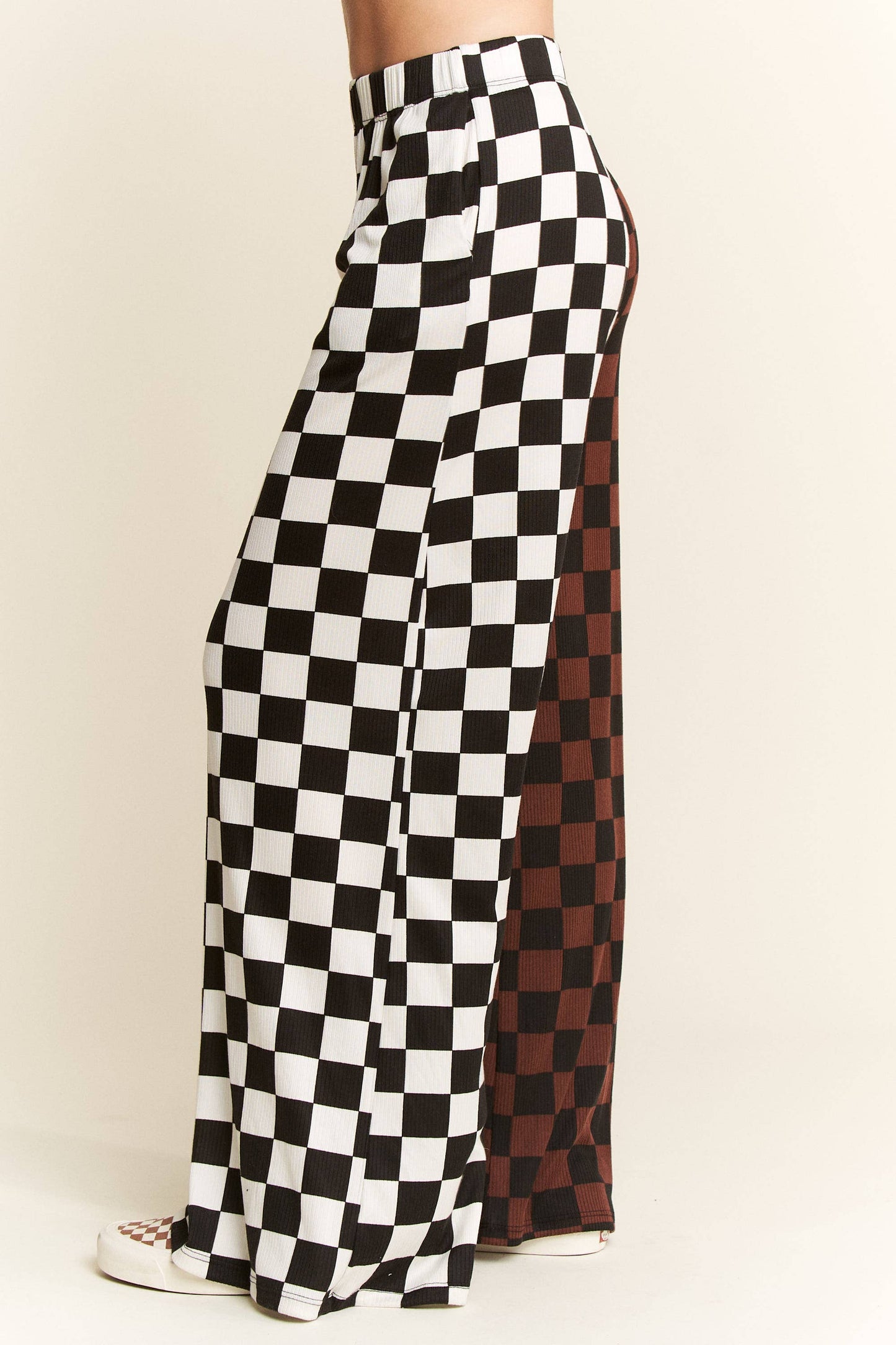 SPLIT DECISION CHECKERED PANTS: Brown/Black