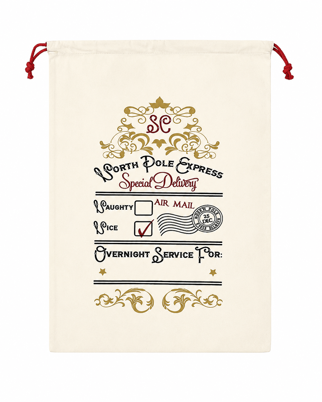 Santa Sack - North Pole Express Gold
