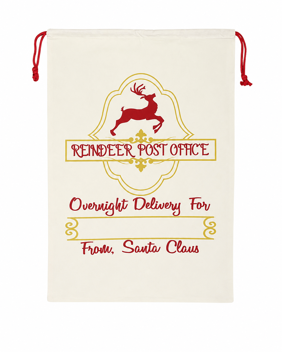 Santa Sack - Gold Reindeer