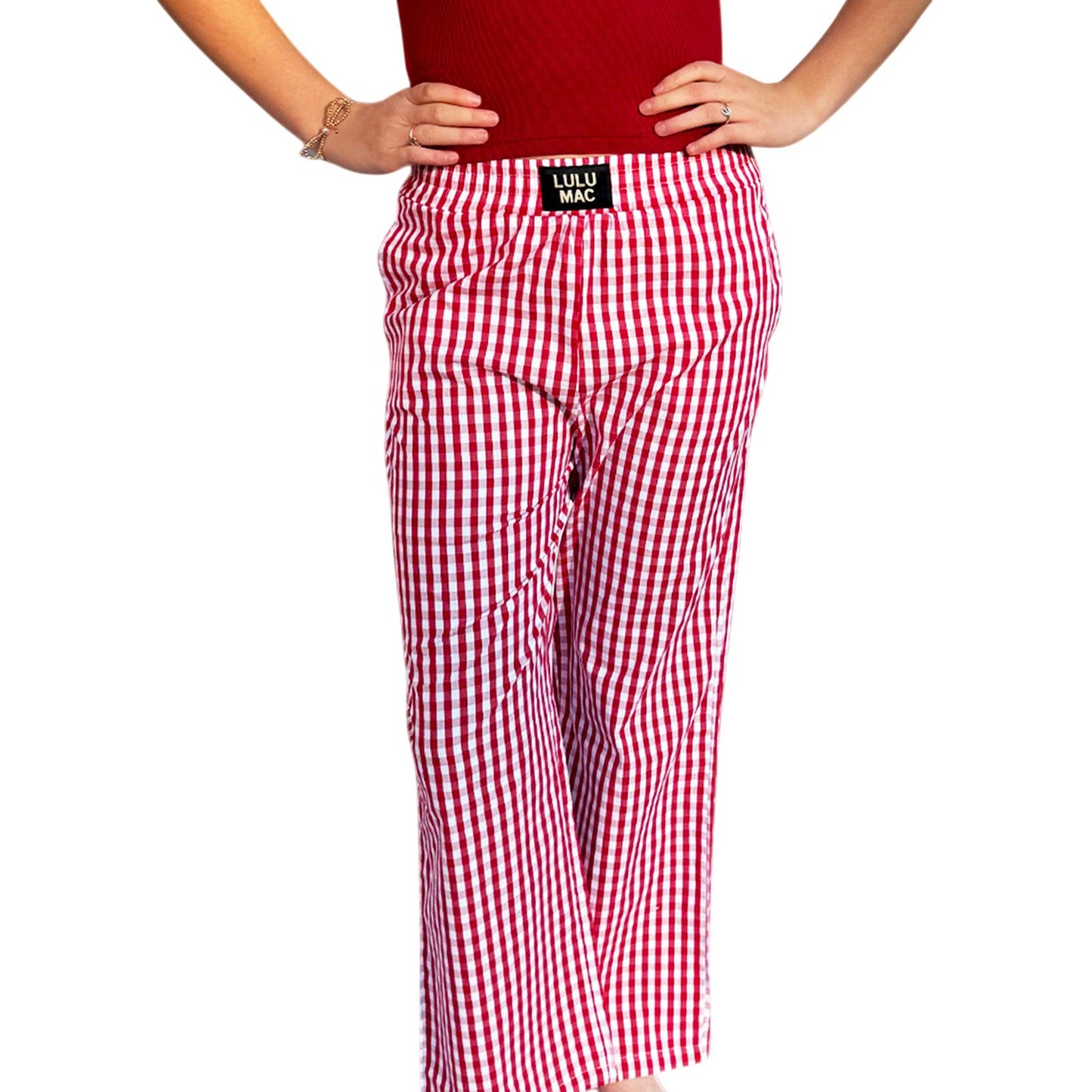RED GINGHAM PANT