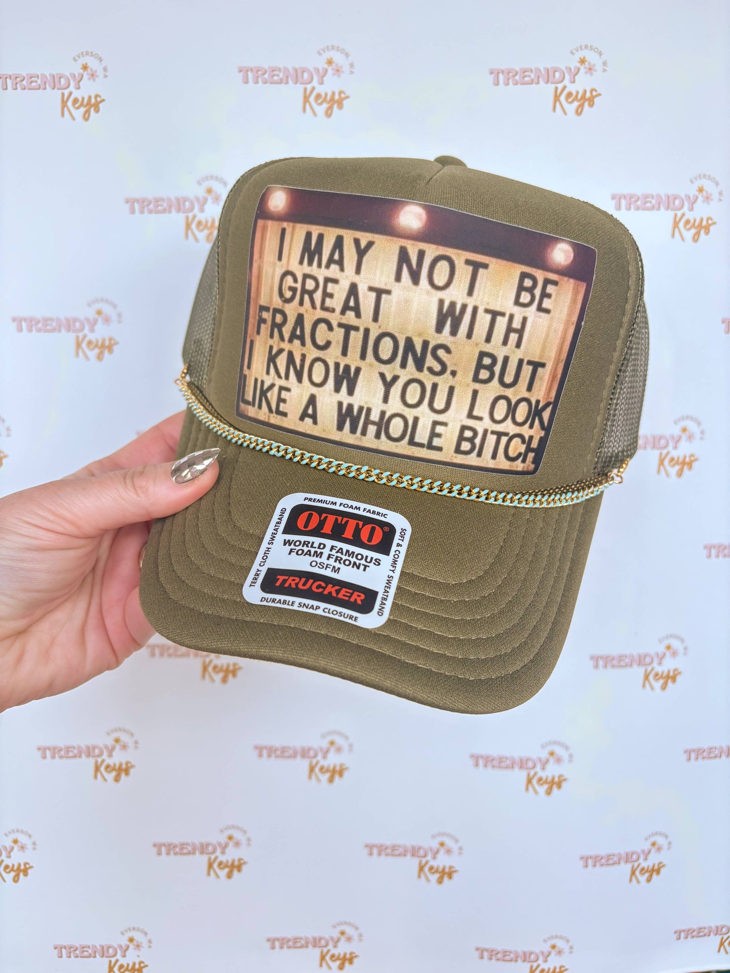 A Whole B!T%H Trucker Hat: No Chain / Camo