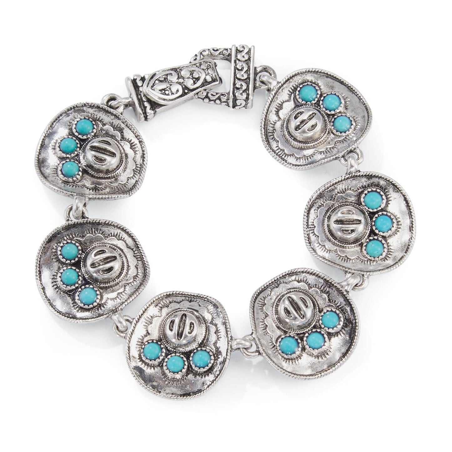 Cowgirl Hats & Turquoise Link Bracelet
