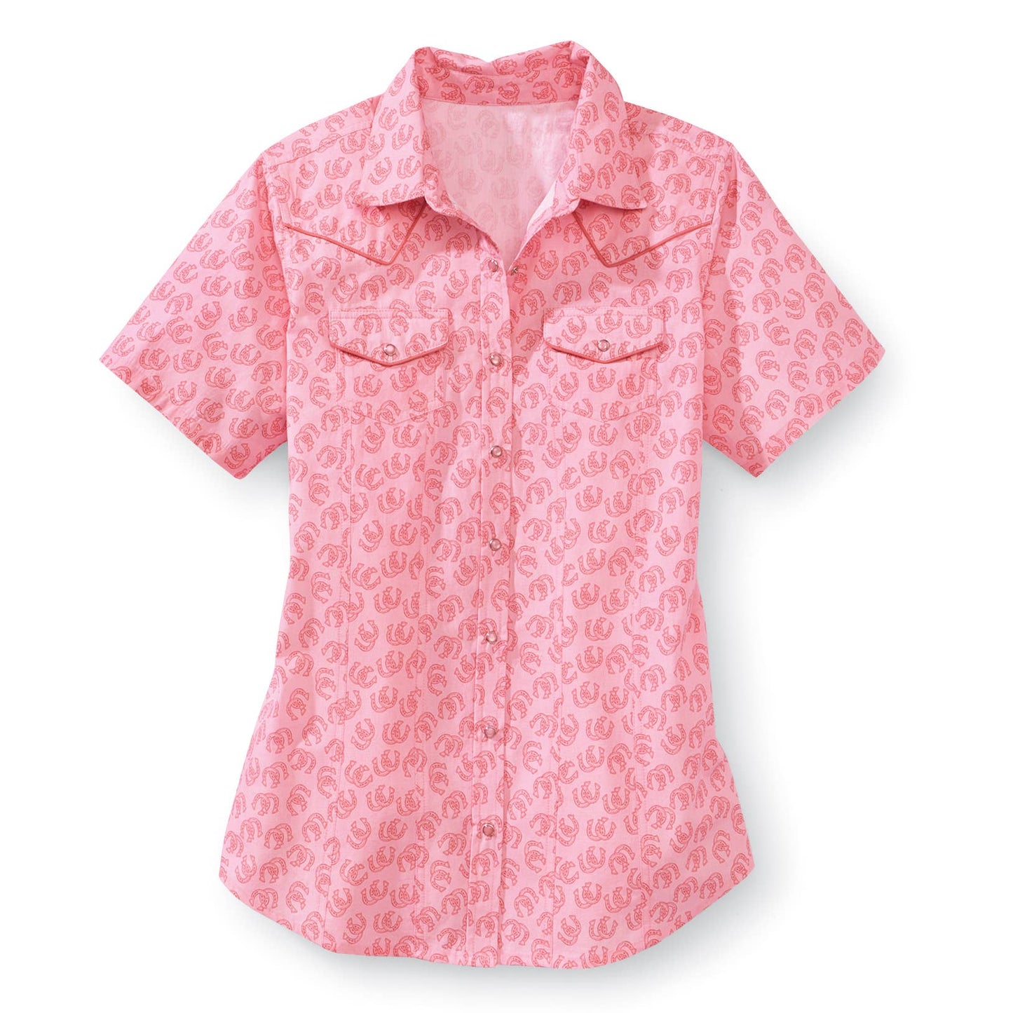 Horseshoe Print Western Shirt: Small