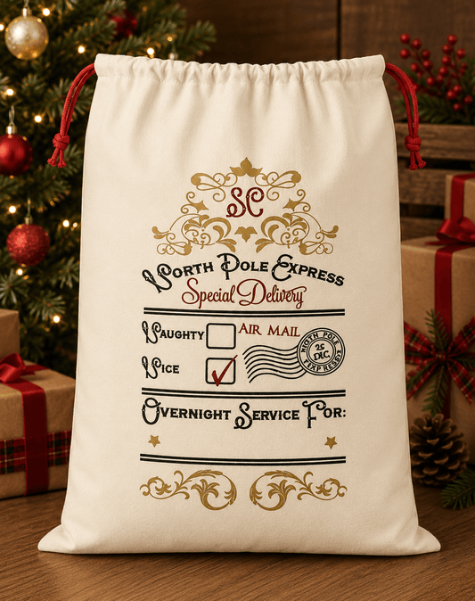 Santa Sack - North Pole Express Gold