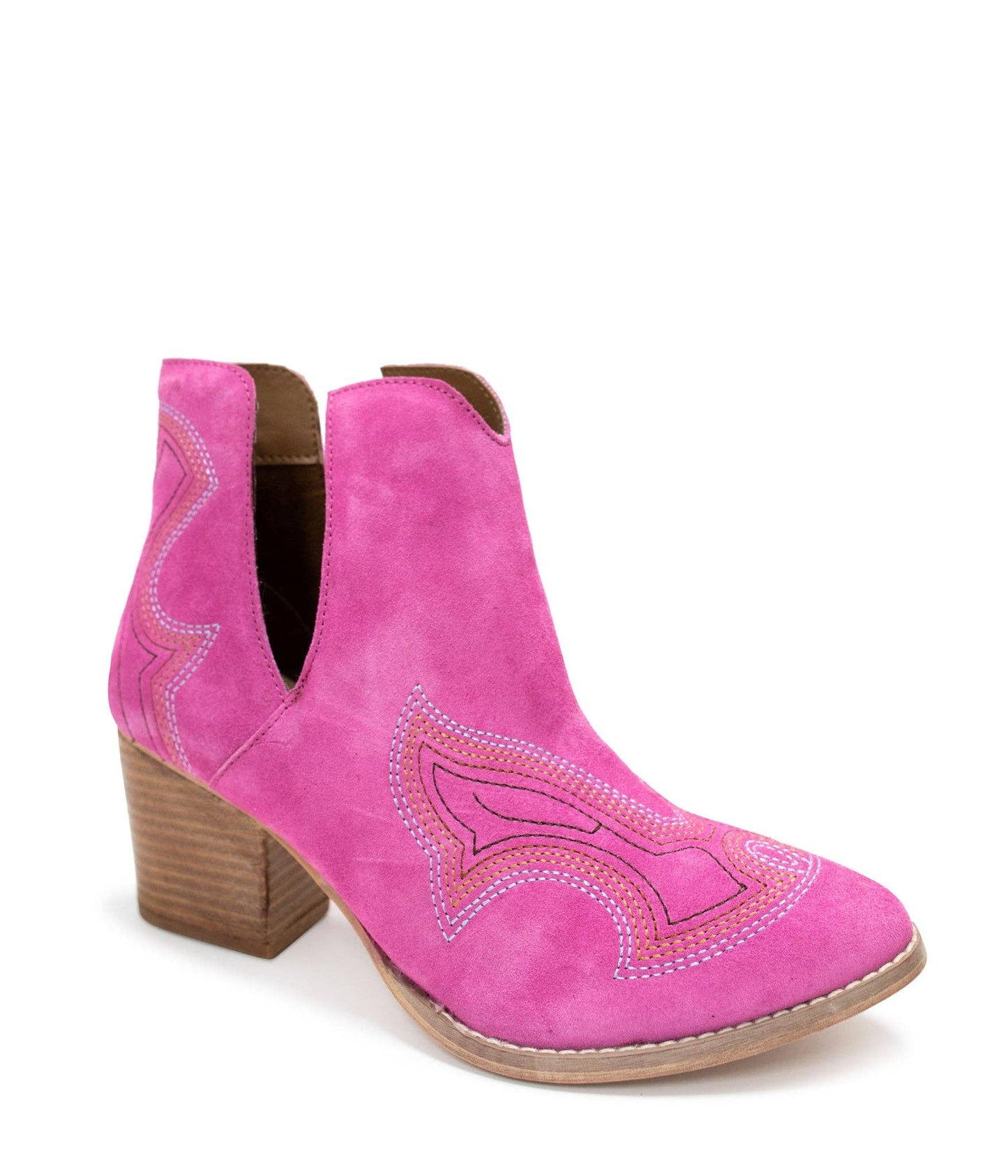 Journee Ankle Boots in Magenta: 7.0