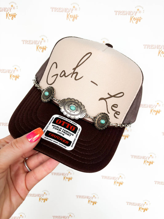 Gah-Lee Western Trucker Hat: No Chain
