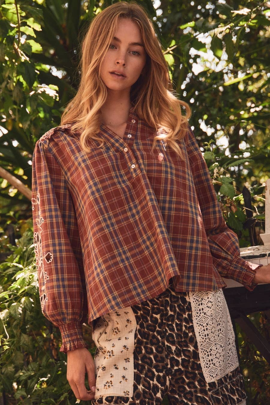 Plus Leopard Printed Bubble Pants