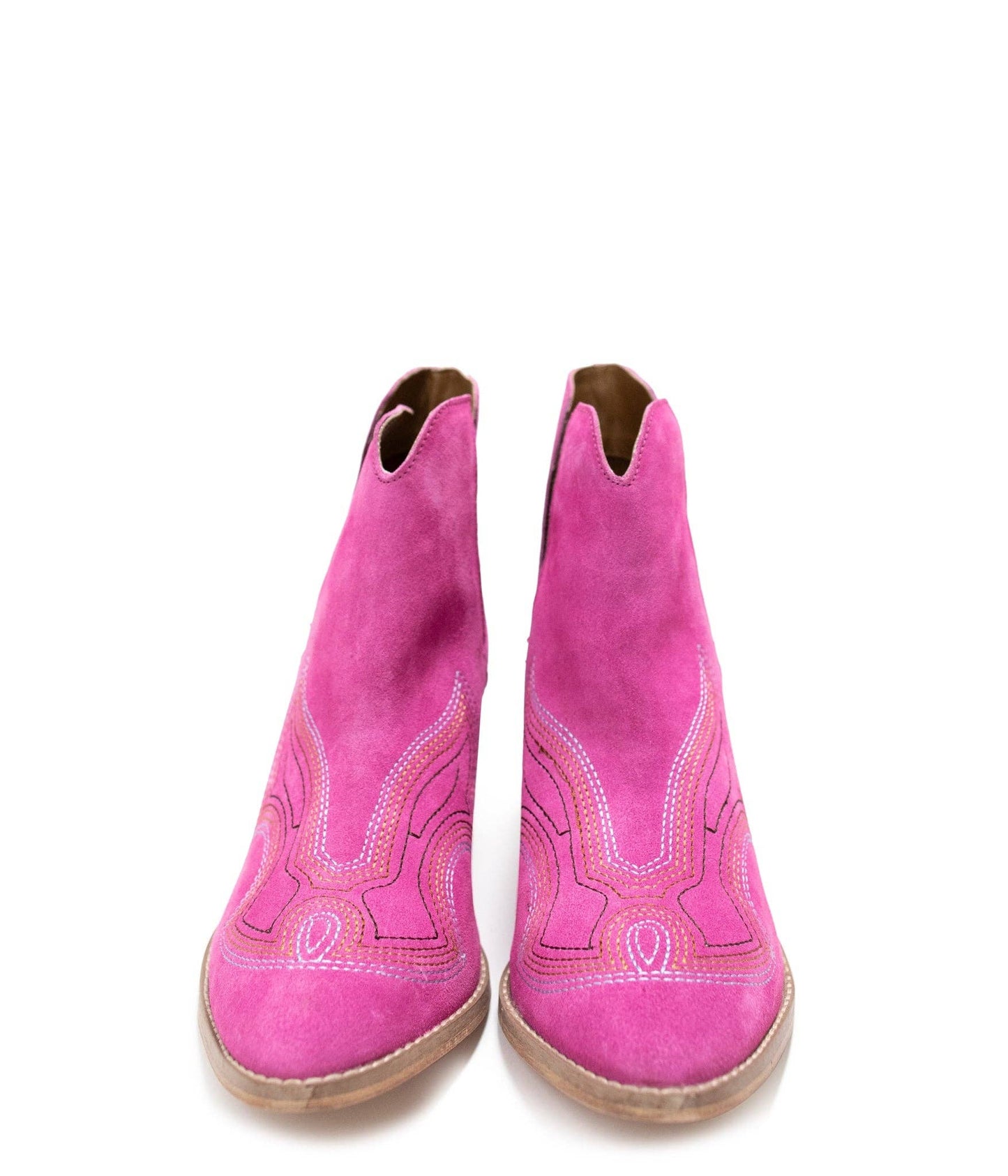 Journee Ankle Boots in Magenta: 7.0