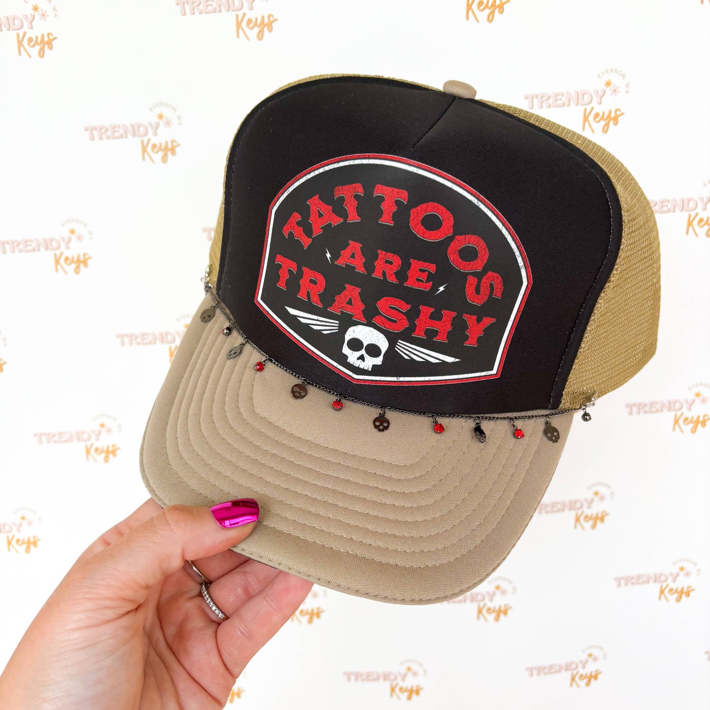 Tattoos Are Trashy Trucker Hat : No Chain
