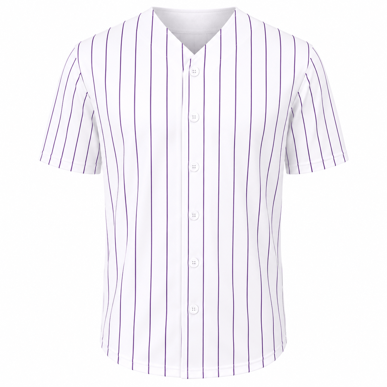 Adult Pinstripe Button-Down Baseball Jersey: White/Gold (Pinstripe) / Medium