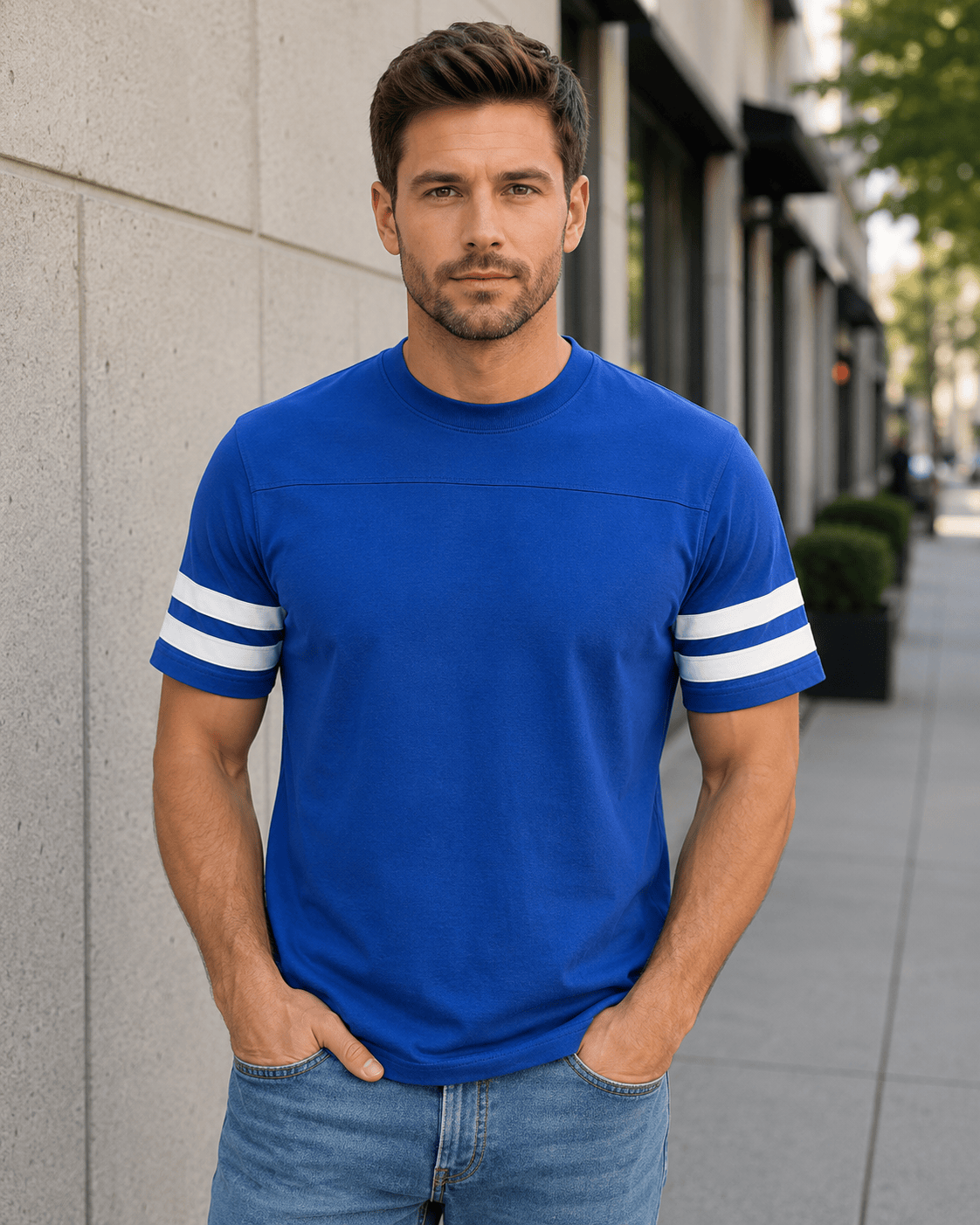 Adult 2 Stripe Jersey T-Shirt: Black/Gold / 2X-Large