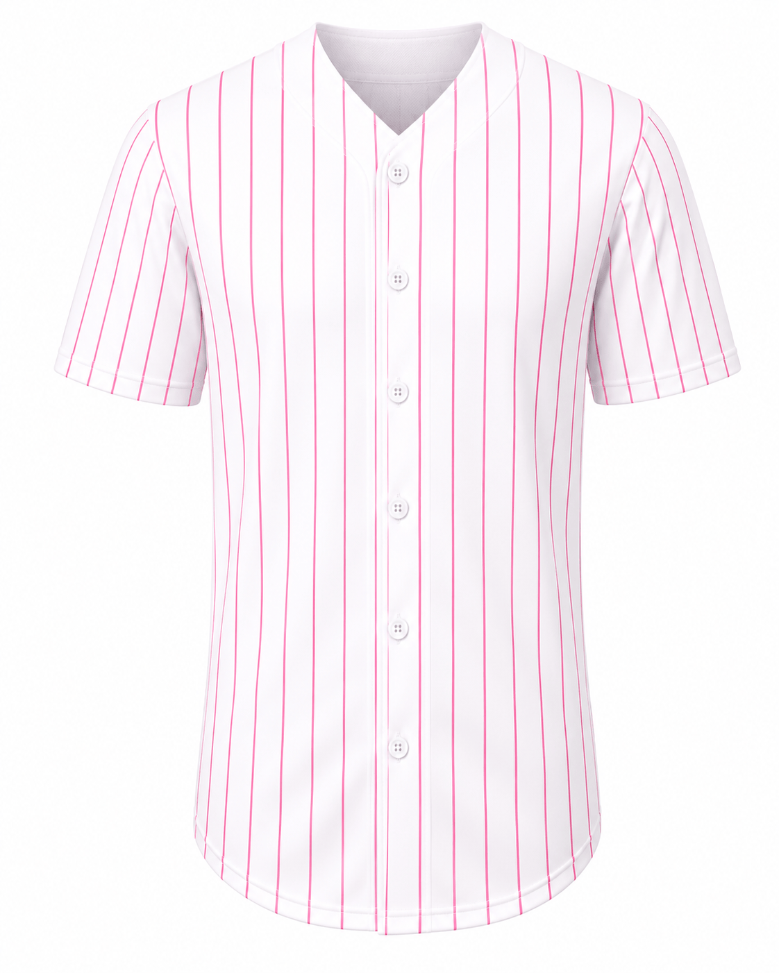 Adult Pinstripe Button-Down Baseball Jersey: White/Gold (Pinstripe) / Medium