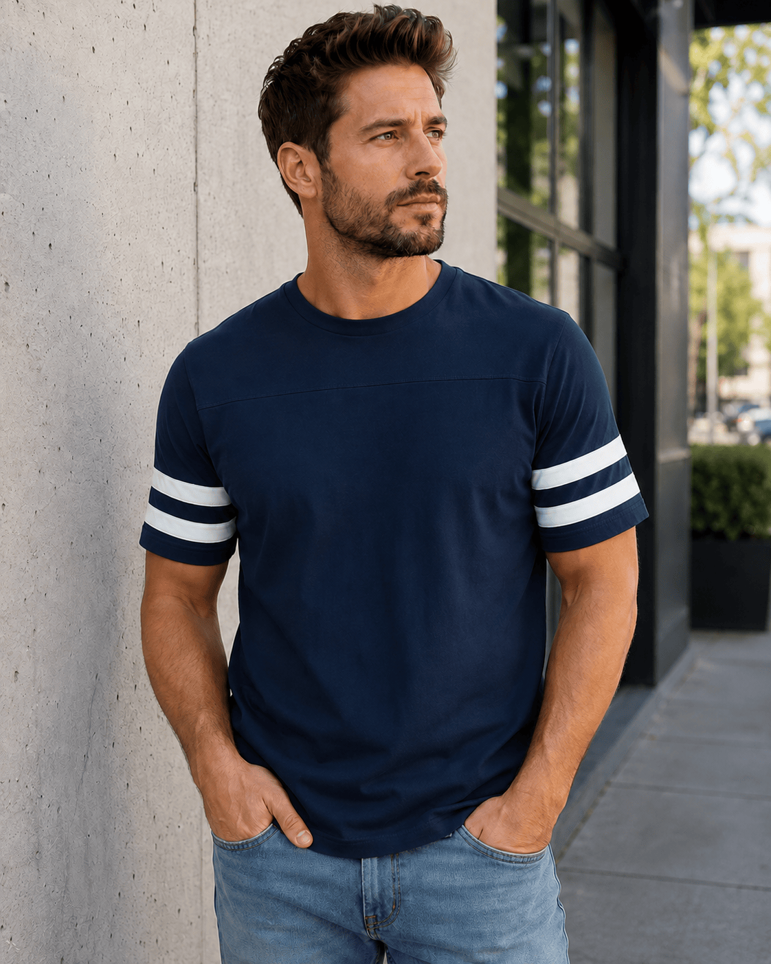 Adult 2 Stripe Jersey T-Shirt: Black/Gold / 3X-Large