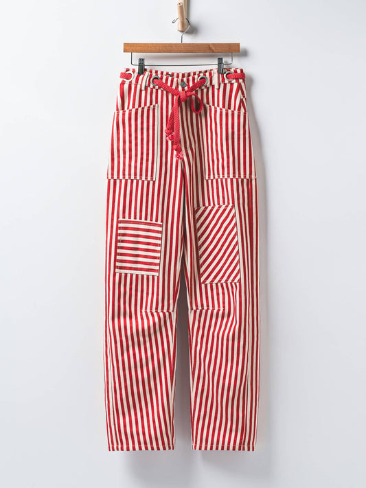 Railroad Striped Patch Pocket Spring Utility Pants