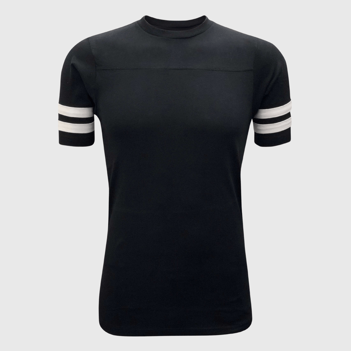 Adult 2 Stripe Jersey T-Shirt: Black/Gold / 2X-Large