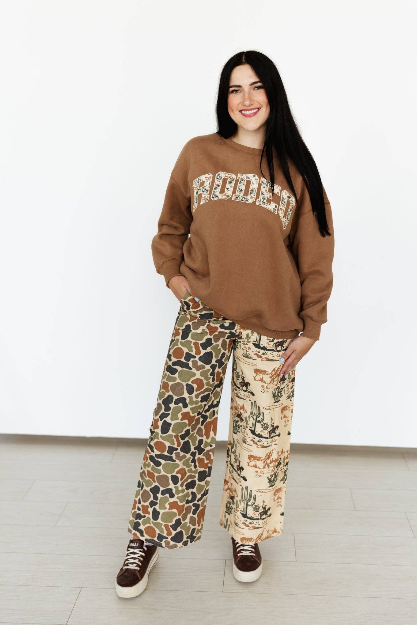 HALF HALF DUCK CAMO / COWBOY PRINT PANT