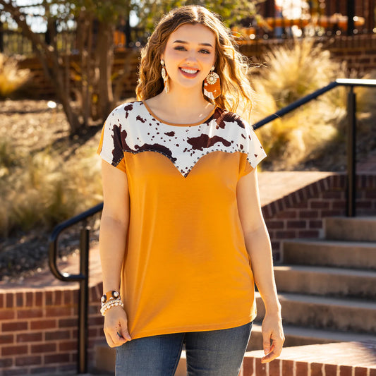Cow Print Top
