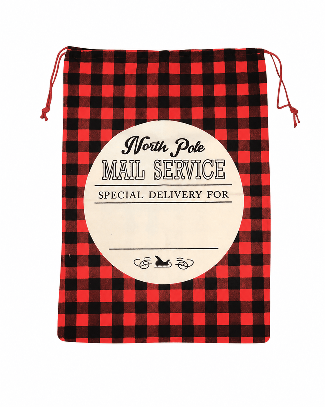 Santa Sack - Red Plaid
