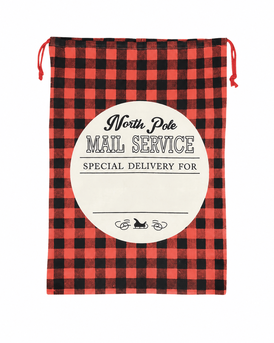 Santa Sack - Red Plaid