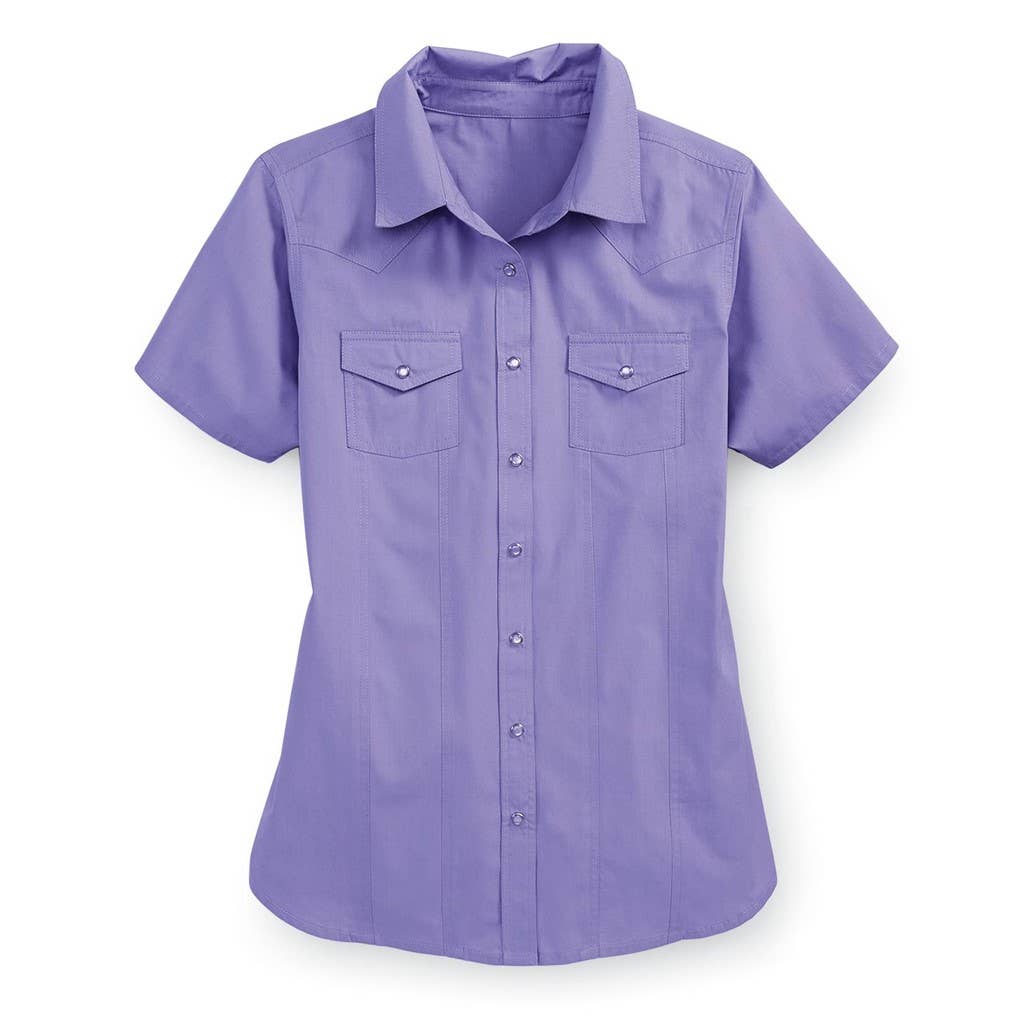 Lilac Western Shirt: Lilac / Large