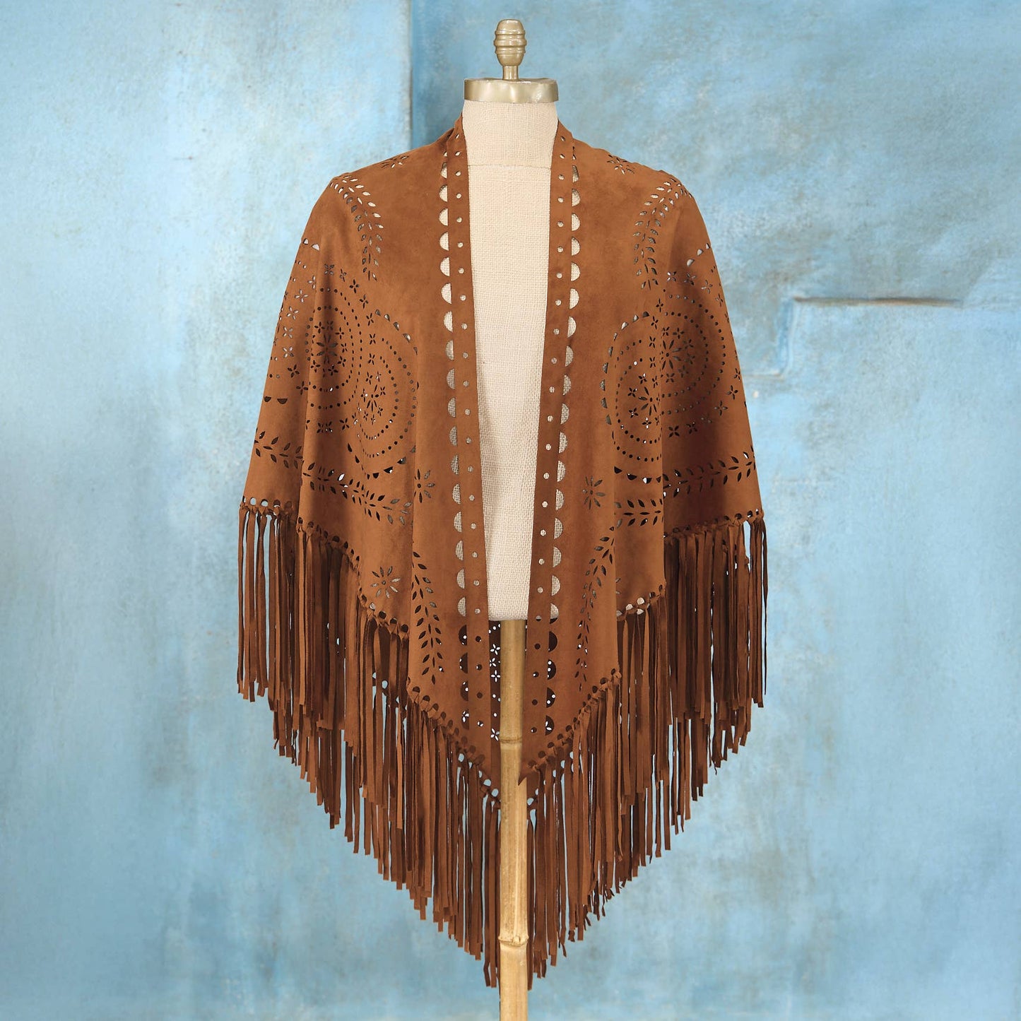 Sandpoint Medallion Fringed Wrap OSFM