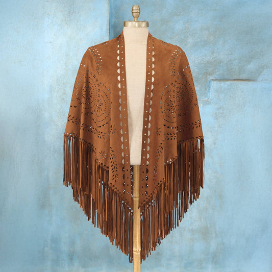 Sandpoint Medallion Fringed Wrap OSFM