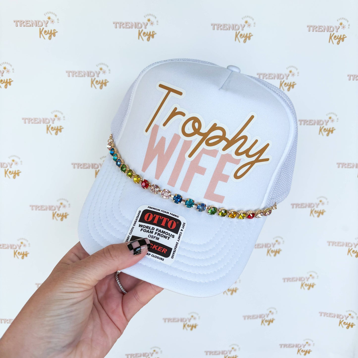 Trophy Wife Graphic Trucker Hat: No Chain