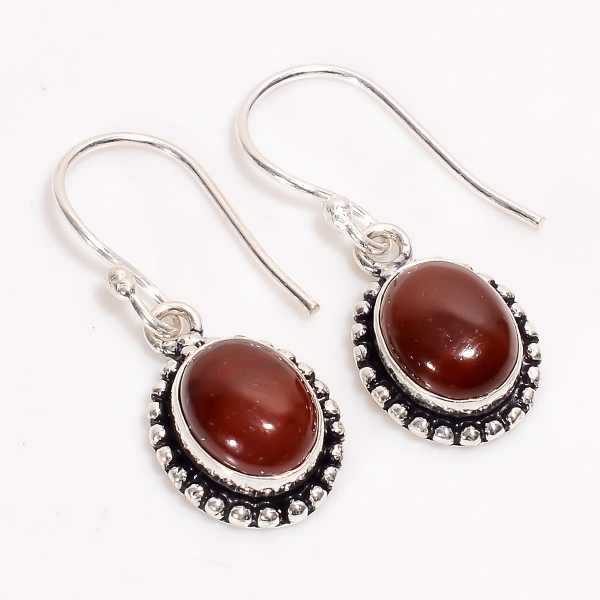 Sterling Silver Earring BROWN 1.25"