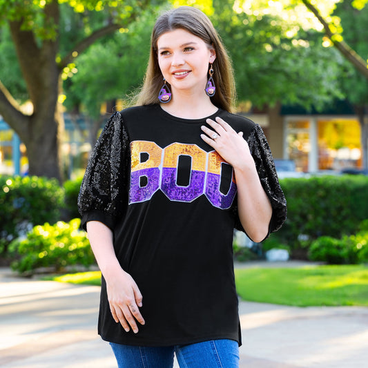 BOO SEQUIN SLEEVE