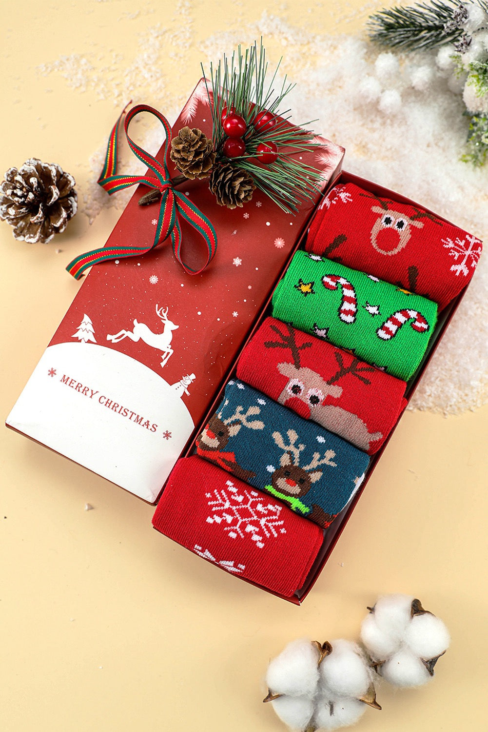 5 Pairs Christmas Cartoon SOCKS