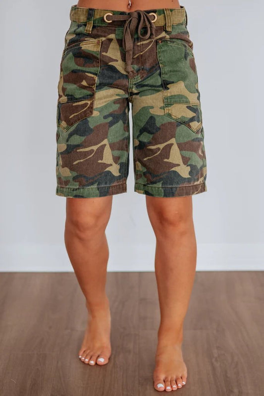 RISEN CAMO SLOUCHY JORTS