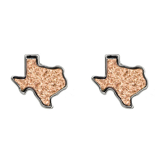 TEXAS DRUZY STUD EARRINGS - COPPER
