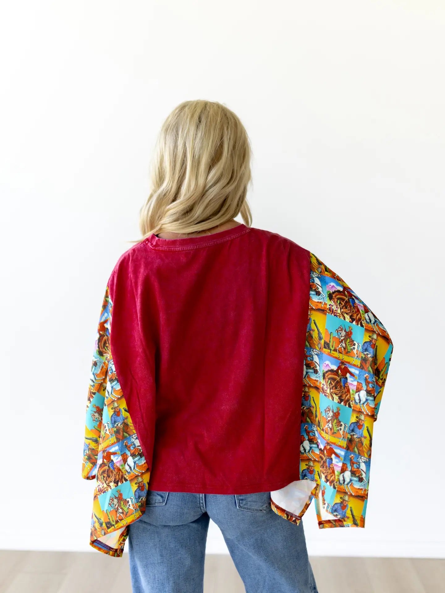 Sleeved Tee - Red Popart