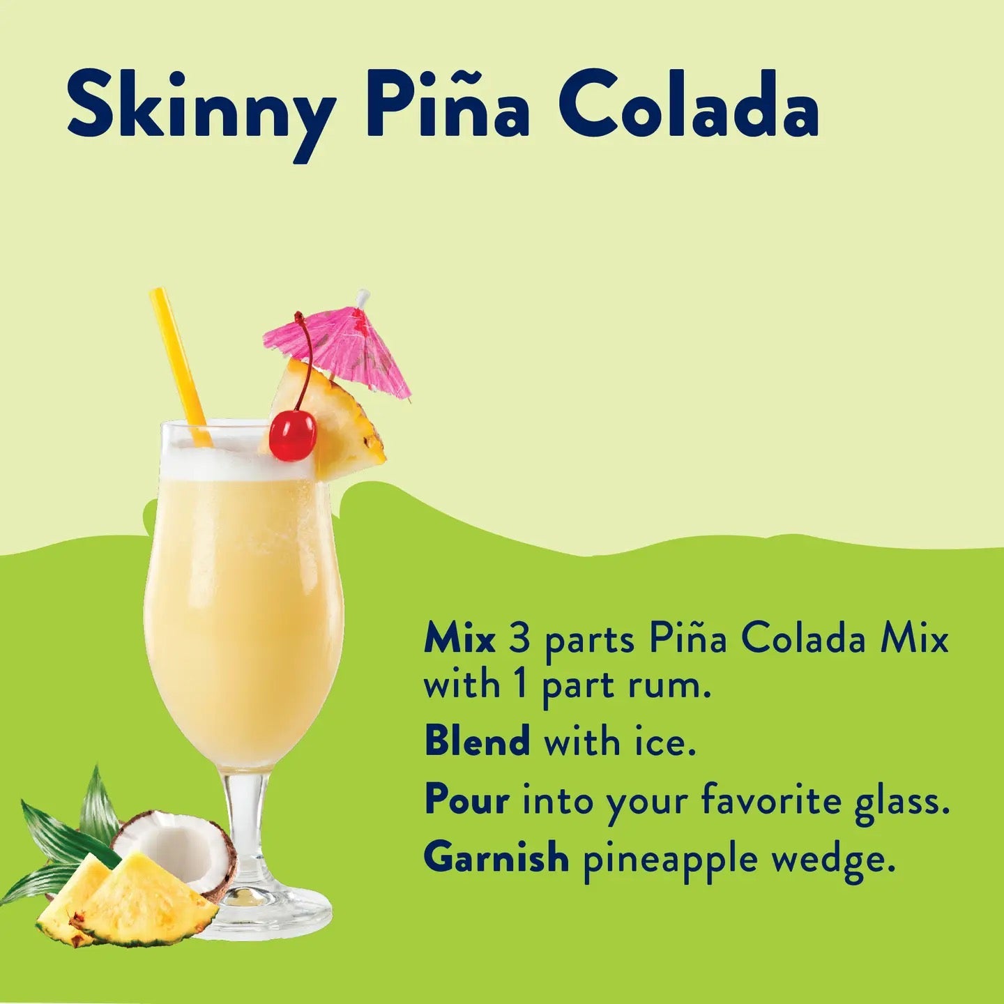 SUGAR FREE Pina Colada Mix - Skinny Mixer