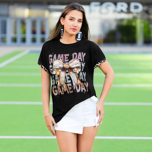 Football Game Day Half Sleeve Top