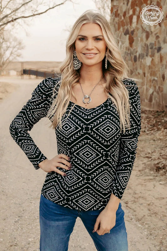 Bubble Aztec Babe top