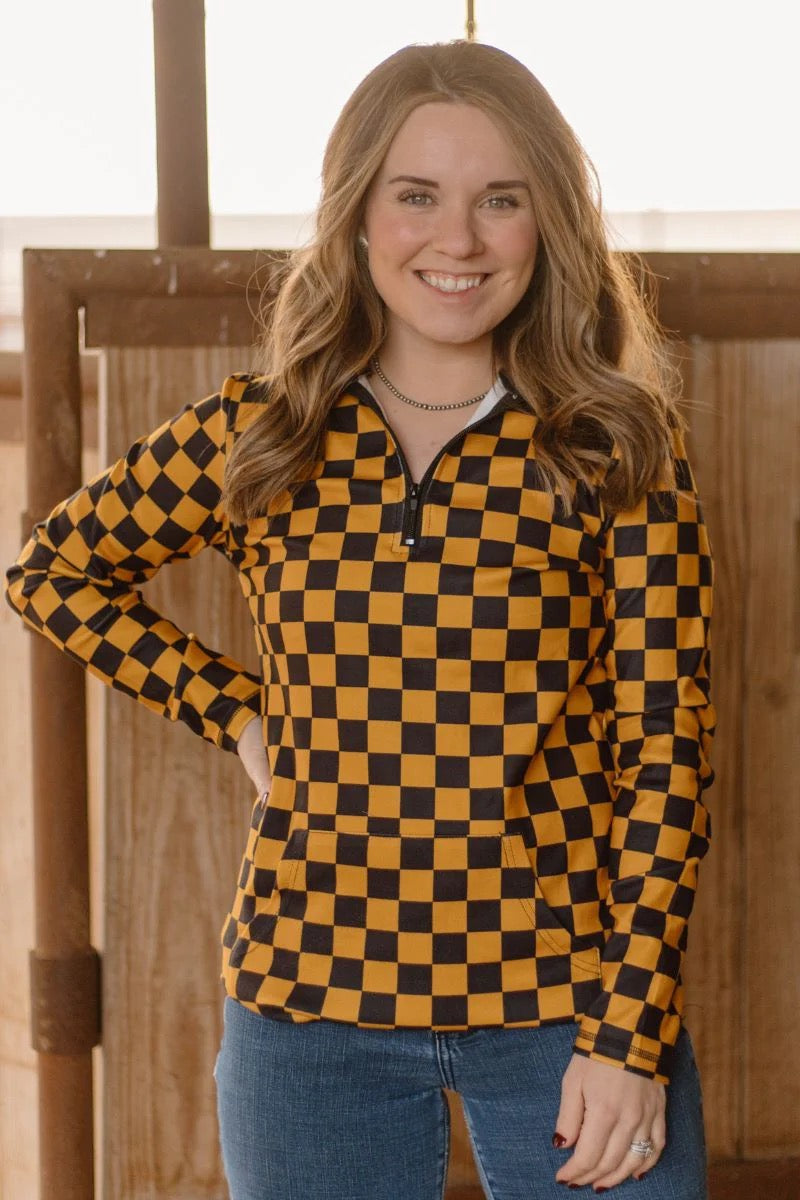 PEP RALLY PULLOVER- GOLD