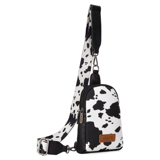 Wrangler Cow Print Crossbody Sling Chest Bag