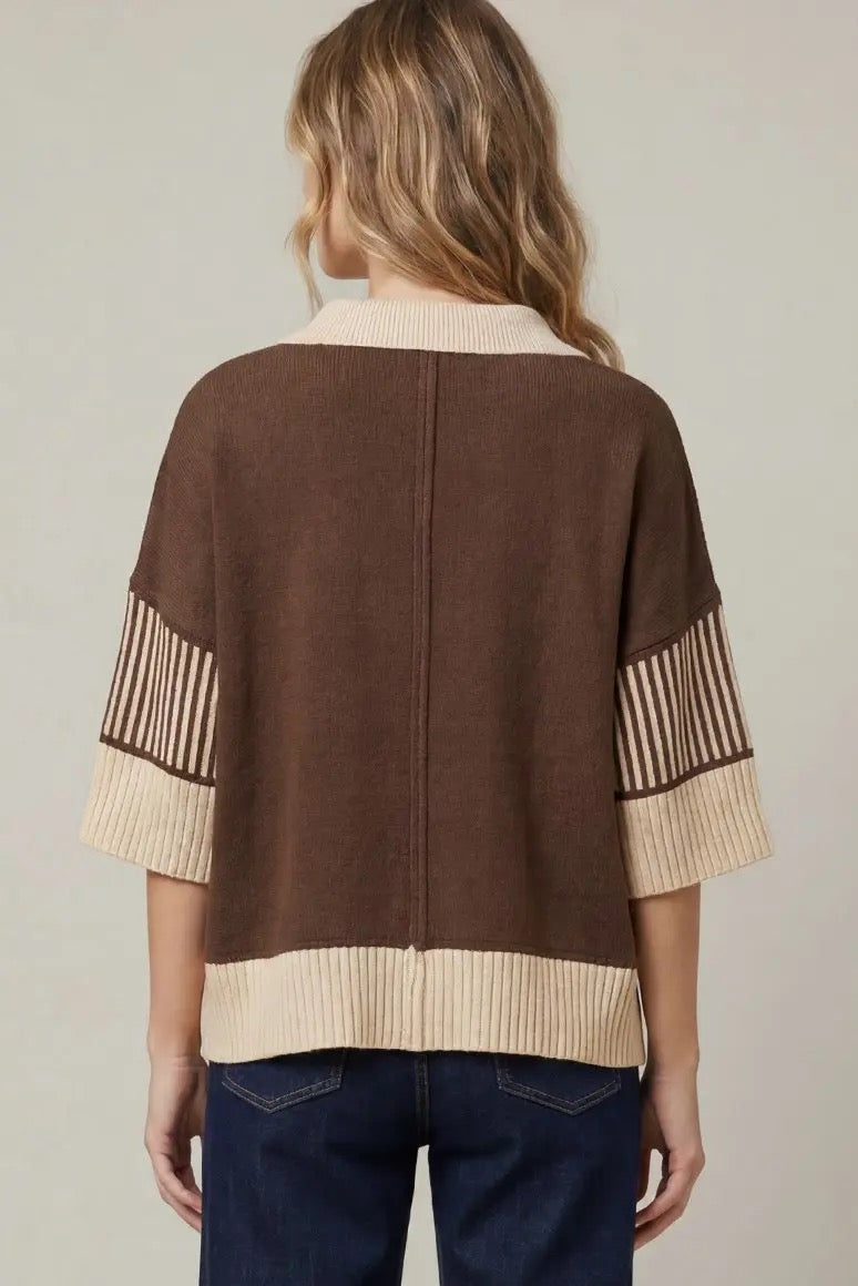 HALF SLEEVE SWEATER TOP
