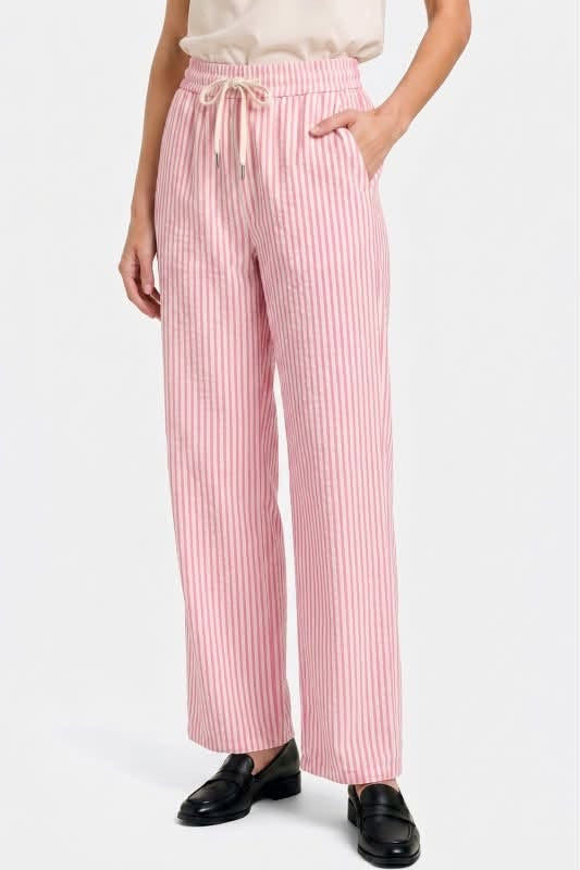 Striped Straight Leg Pants – Relaxed Everyday Fit