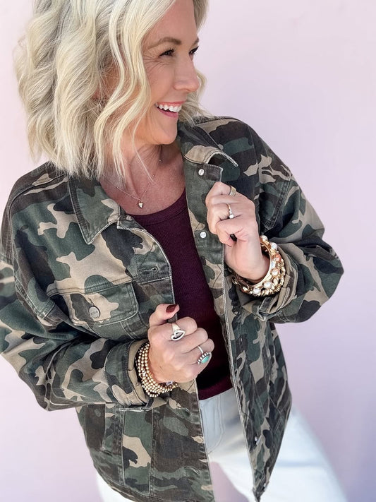 RISEN CAMO DENIM JACKET