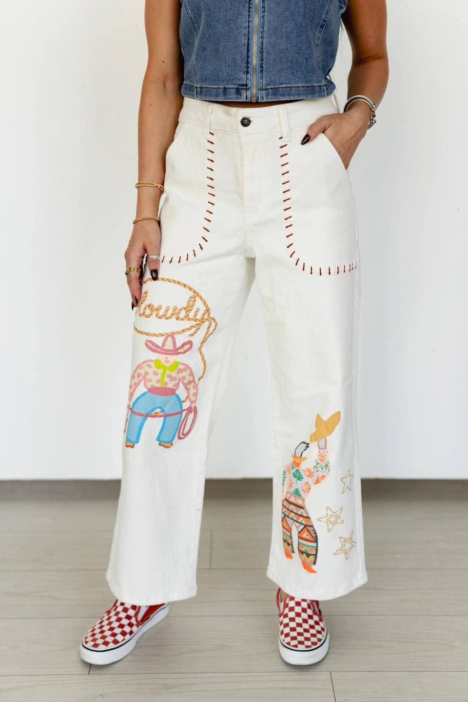 COWBOY WHITE JEANS