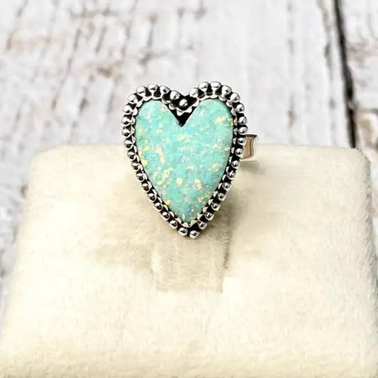 Long Heart Slab Ring Mini Version