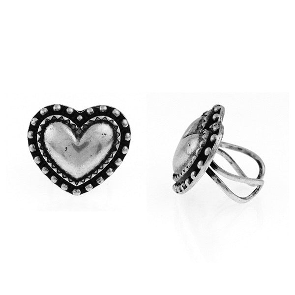 WESTERN HEART CUFF RING