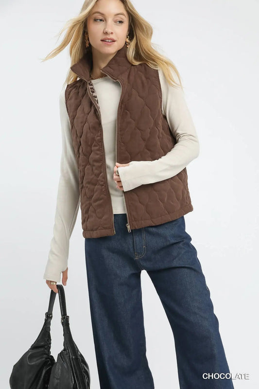 UMGEE Quilted Zip-Up Vest
